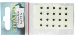 Fish Eyes. Glow with black pupil. 4mm, 20-pack.