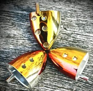 Salsa Bait Holder. 3-pack. Redcopper. Chrome